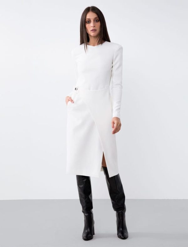 Bcbg STRETCH WOOLWRAP DRESS