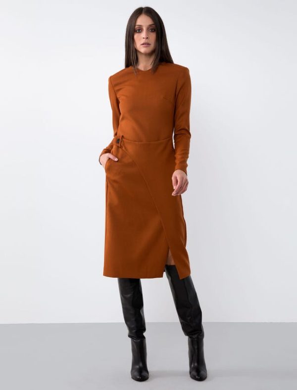 Bcbg STRETCH WOOLWRAP DRESS