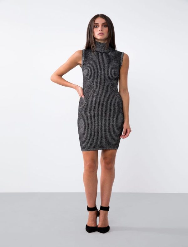 Bcbg LUREX KNITWEAR MINI DRESS