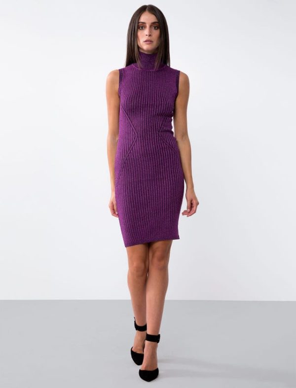 Bcbg LUREX KNITWEAR MINI DRESS