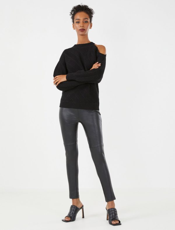 Bcbg Bias Rib Cold Shoulder Sweater - Image 2