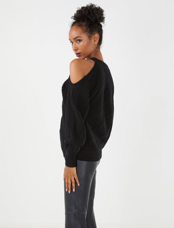 Bcbg Bias Rib Cold Shoulder Sweater - Image 10