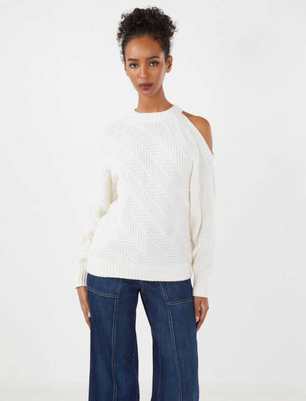 Bcbg Bias Rib Cold Shoulder Sweater - Image 12