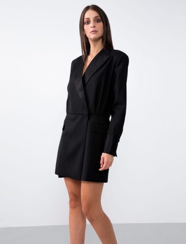 Bcbg STRETCH WOOL TUXEDO DRESS - Image 4