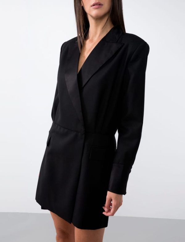 Bcbg STRETCH WOOL TUXEDO DRESS - Image 5