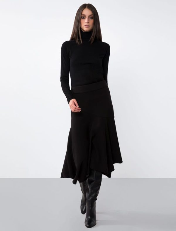 Bcbg JERSEY MILANO STITCH ASYMMETRICAL SKIRT