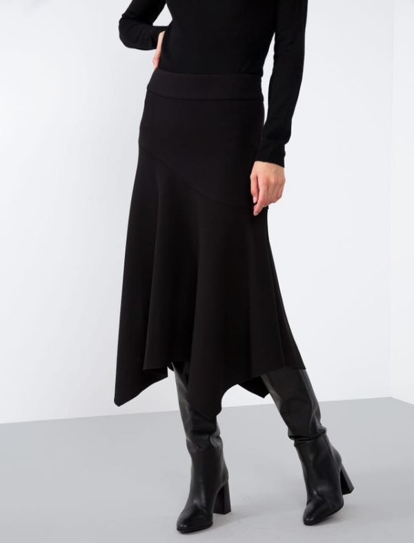 Bcbg JERSEY MILANO STITCH ASYMMETRICAL SKIRT - Image 5