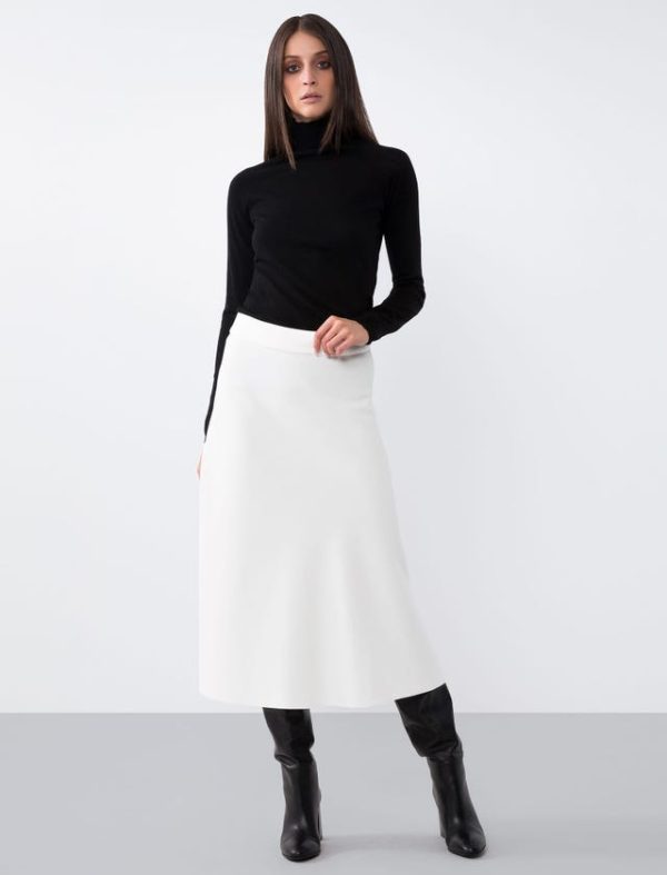 Bcbg JERSEY MILANO STITCH MIDI SKIRT