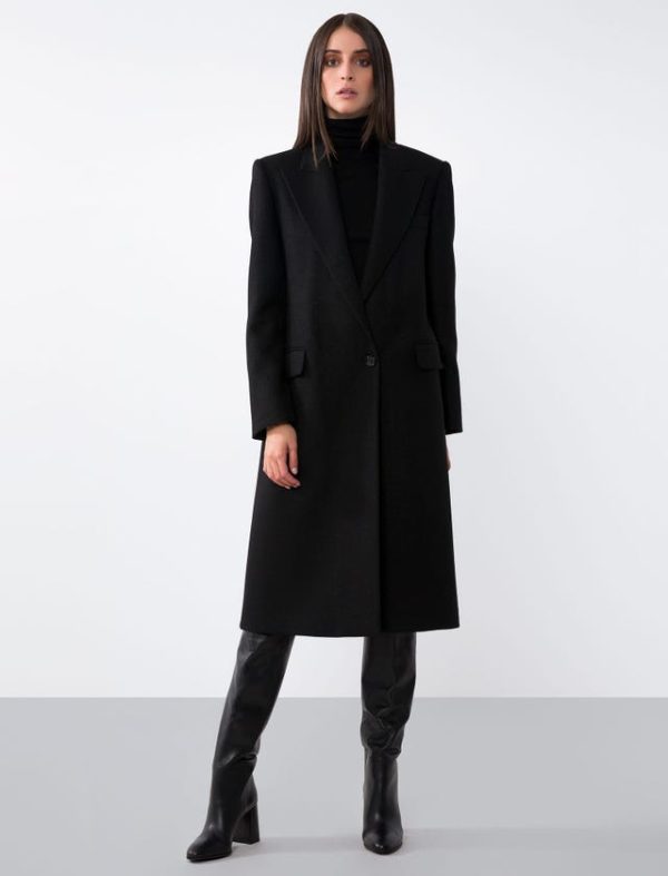 Bcbg LUREX WOOL TAILORED COAT