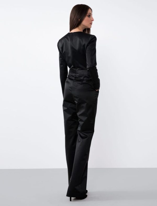 Bcbg WOOL/VISCOSE ASYMMETICAL NECKLINE JUMPSUIT - Image 3