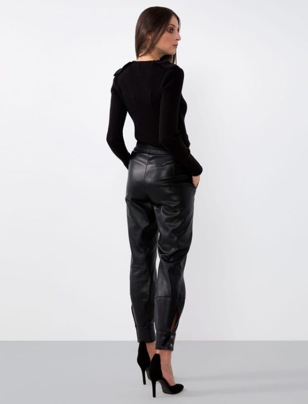 Bcbg FAUX LEATHER JOGGER PANT - Image 2