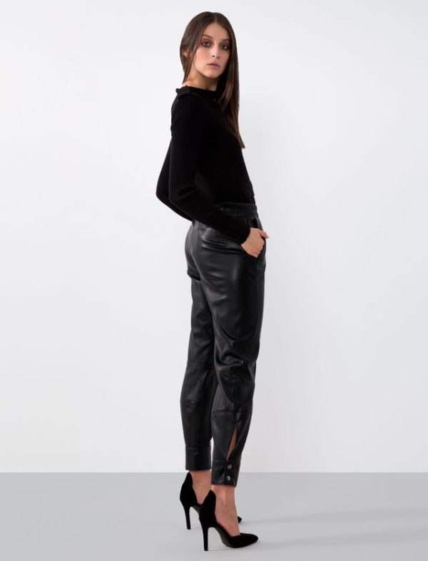 Bcbg FAUX LEATHER JOGGER PANT - Image 5