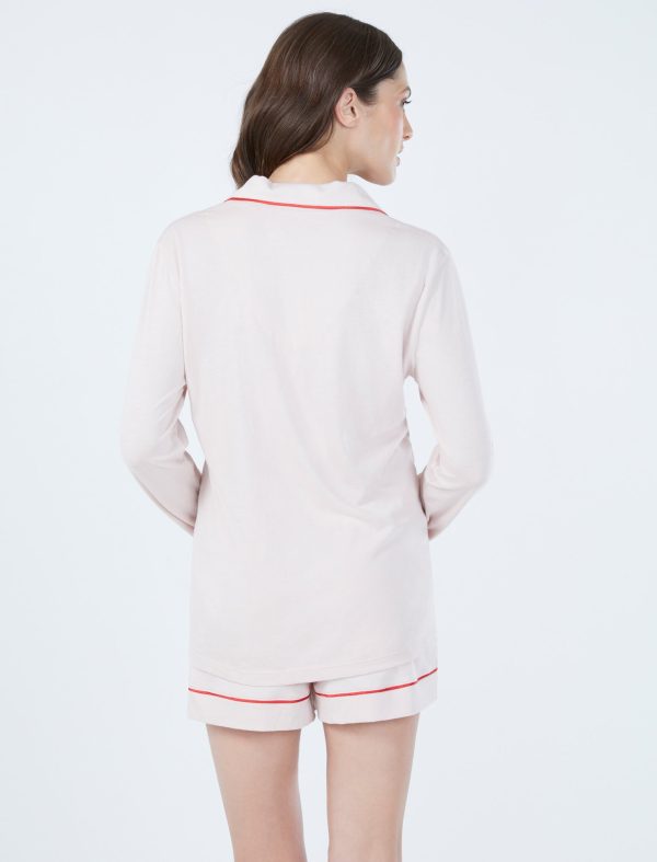 Bcbg Bonnie Long Sleeve Top & Boxer Pajama Set - Image 3