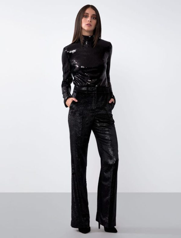 Bcbg LUREX VELVET TAILORING PANT