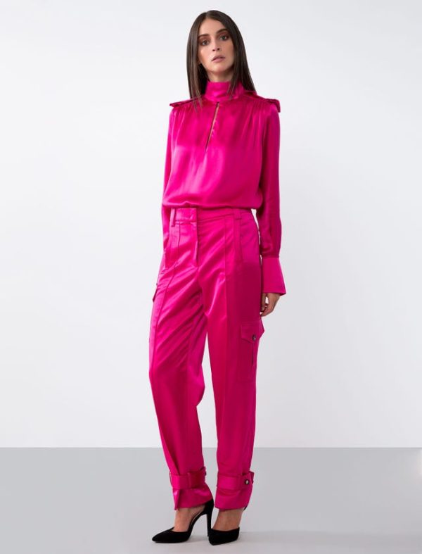 Bcbg WOOL/VISCOSE ASYMMETRICAL POCKETS PANT