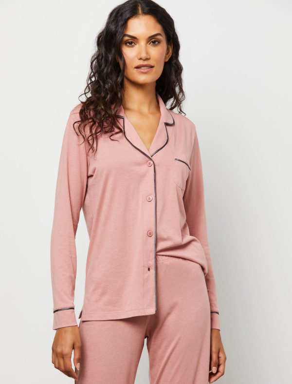 Bcbg Bonnie Long Sleeve Top & Pant Pajama Set - Image 2