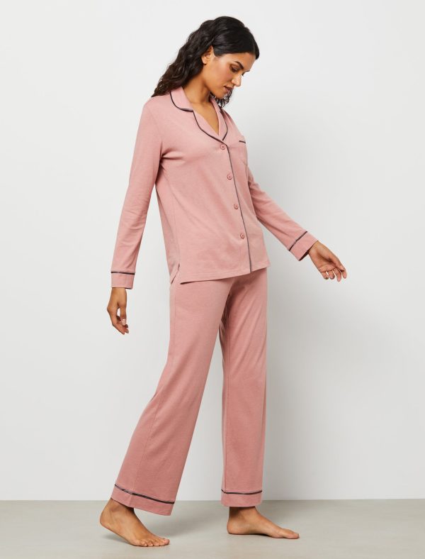 Bcbg Bonnie Long Sleeve Top & Pant Pajama Set - Image 3