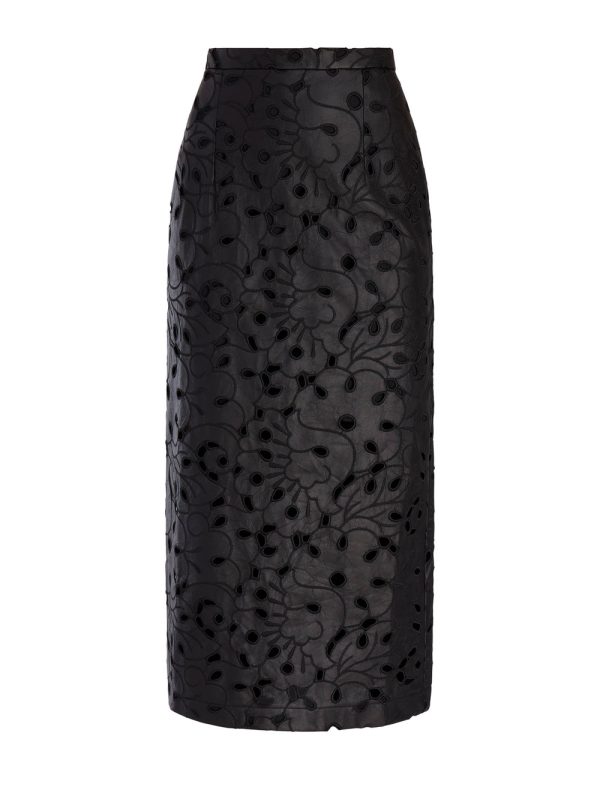 Bcbg ANABELLE FAUX LEATHER LACE SKIRT - Image 4