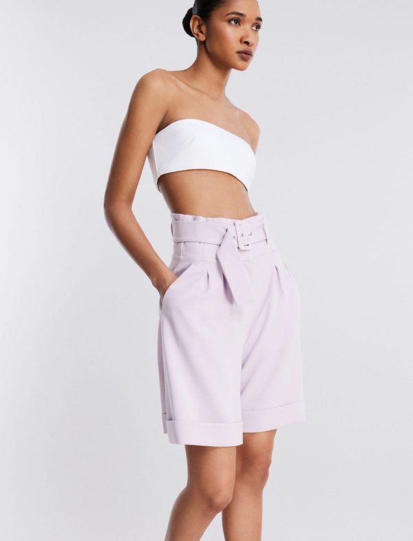 Bcbg BREE BELTED HIGH-WAIST SHORT