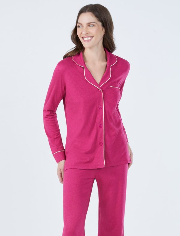 Bcbg Bonnie Long Sleeve Top & Pant Pajama Set - Image 3