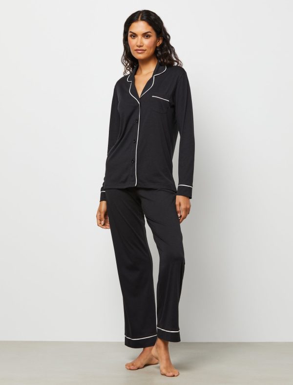 Bcbg Bonnie Long Sleeve Top & Pant Pajama Set