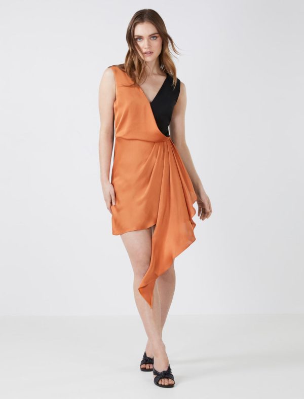 Bcbg JOSEPHINE COLORBLOCK DRAPE MINI DRESS - Image 5