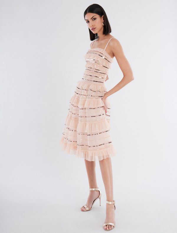 Bcbg MIRIELLE RUFFLE DRESS