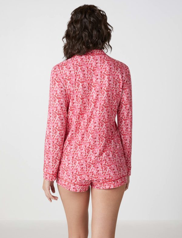 Bcbg Bonnie Printed Long Sleeve Top & Boxer Pajama Set - Image 4