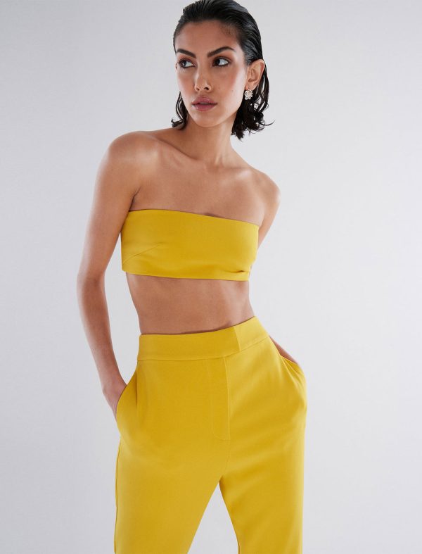 Bcbg BEVERLY BANDEAU CROP TOP