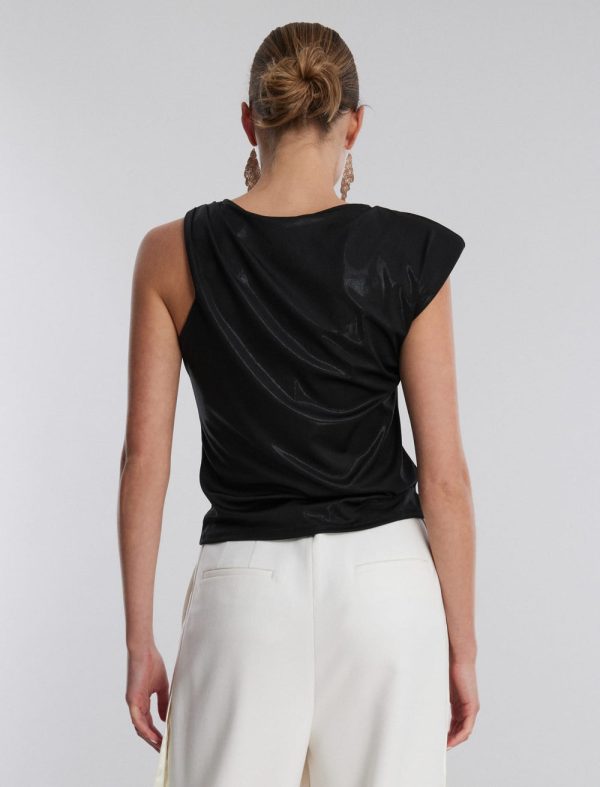 Bcbg ASYMMETRICAL CAP SLEEVE TOP - Image 2