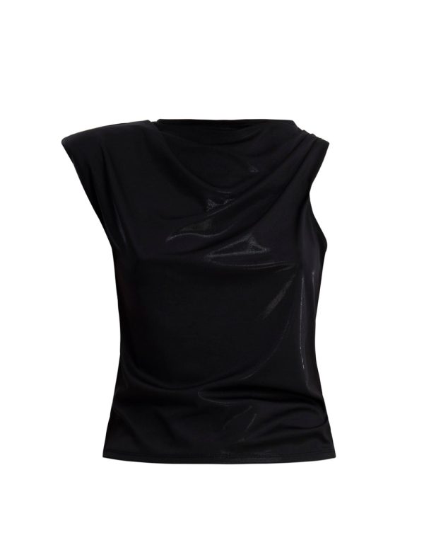 Bcbg ASYMMETRICAL CAP SLEEVE TOP - Image 3