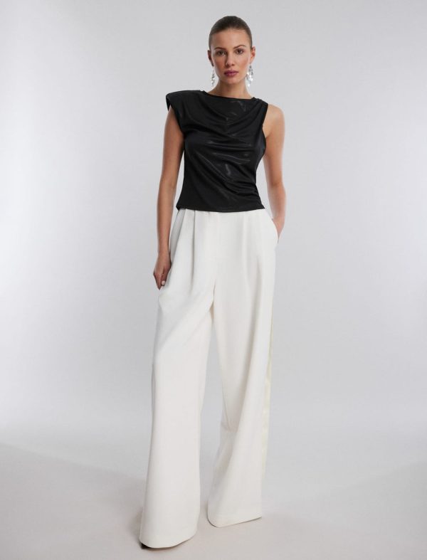 Bcbg ASYMMETRICAL CAP SLEEVE TOP - Image 4