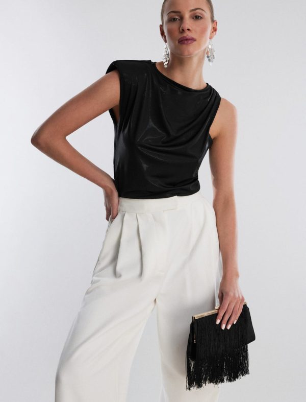 Bcbg ASYMMETRICAL CAP SLEEVE TOP - Image 6