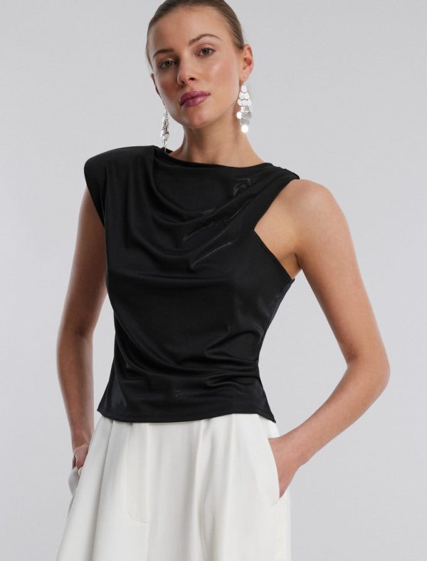 Bcbg ASYMMETRICAL CAP SLEEVE TOP - Image 7