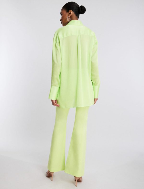 Bcbg SATIN BUTTON-UP TOP - Image 2