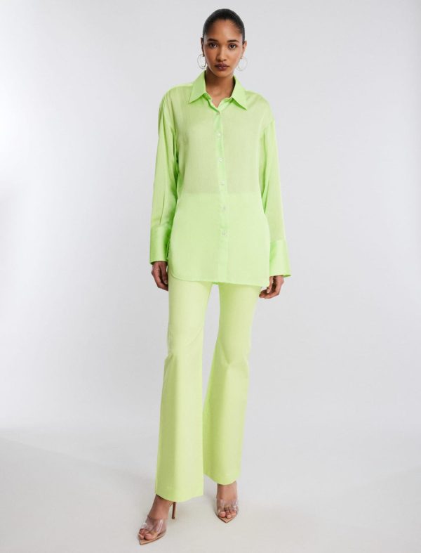 Bcbg SATIN BUTTON-UP TOP - Image 3