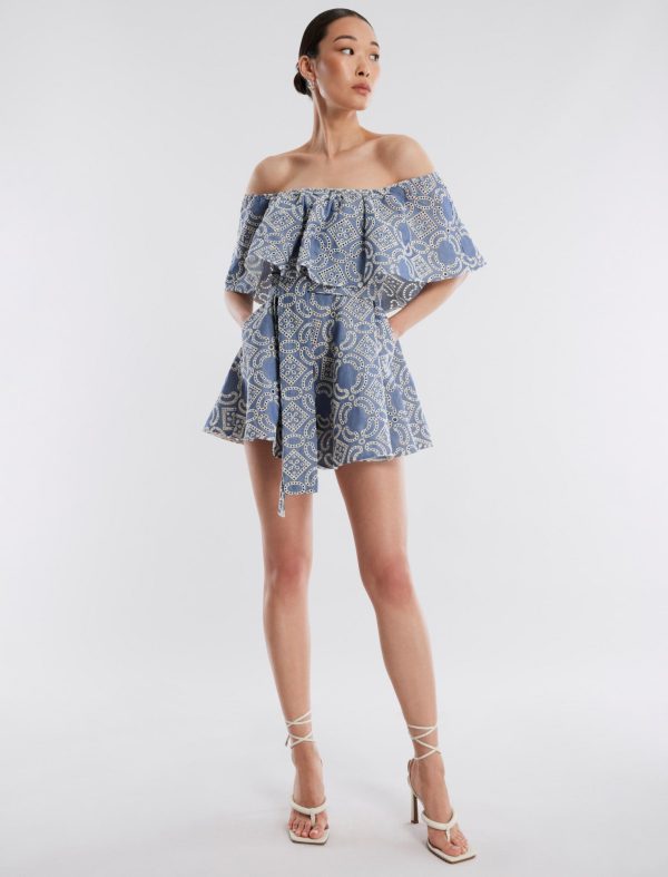 Bcbg Nola Off-The-Shoulder Romper