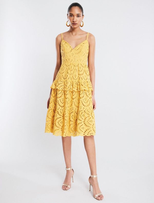 Bcbg Camille Eyelet Lace Midi Dress