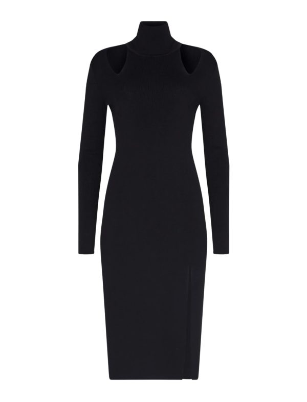 BCBG DRESS AGNESIA TURTLENECK DRESS - BLACK BEAUTY - Image 5