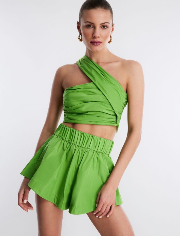 Bcbg Kat One Shoulder Crop Top