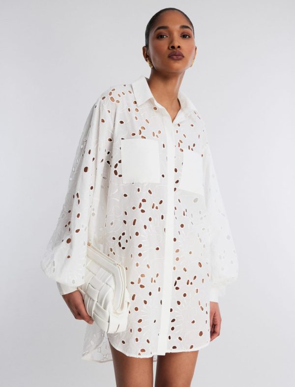 Bcbg Emerson Eyelet Shirt Dress