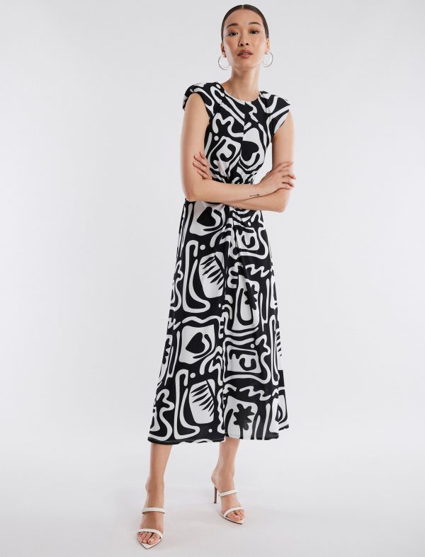 Bcbg Orion Bold Shoulder Midi Dress - Image 2