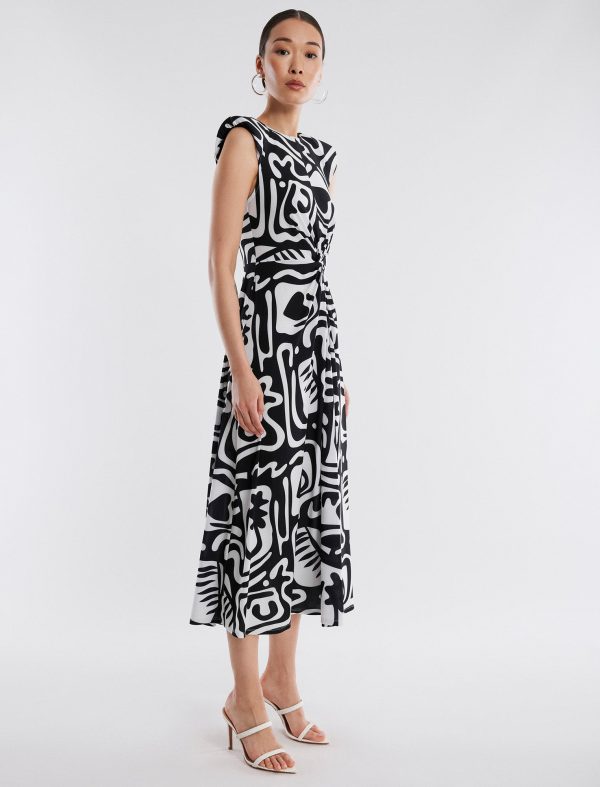 Bcbg Orion Bold Shoulder Midi Dress - Image 3