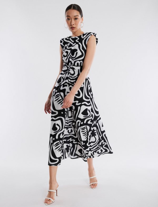 Bcbg Orion Bold Shoulder Midi Dress - Image 4