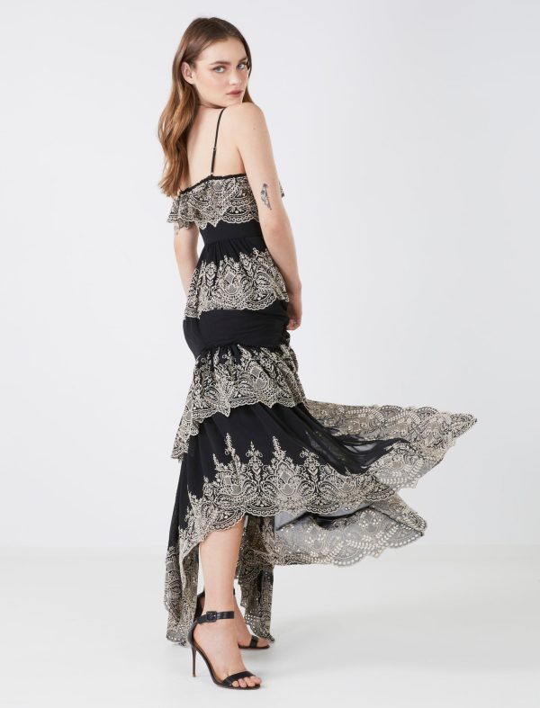 Bcbg Brooke Embroidered Ruffle Dress - Image 10