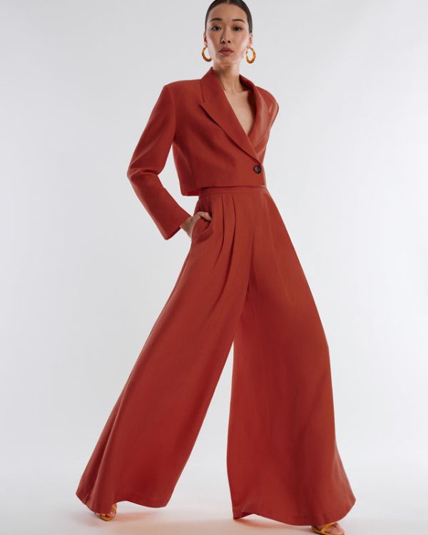 Bcbg River Linen Wide-Leg Trouser - Image 2