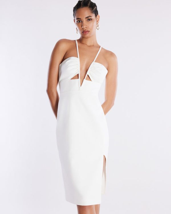 Bcbg DRESS Aida Plunging Halter Midi Dress - Image 5