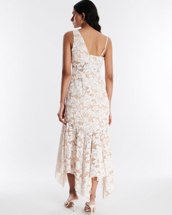 Bcbg Gown Alabama One Shoulder Lace Ruffle Gown - Image 4