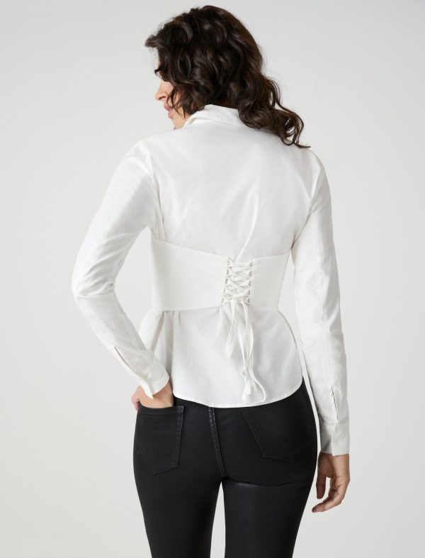 Bcbg Button-Up Corset Shirt