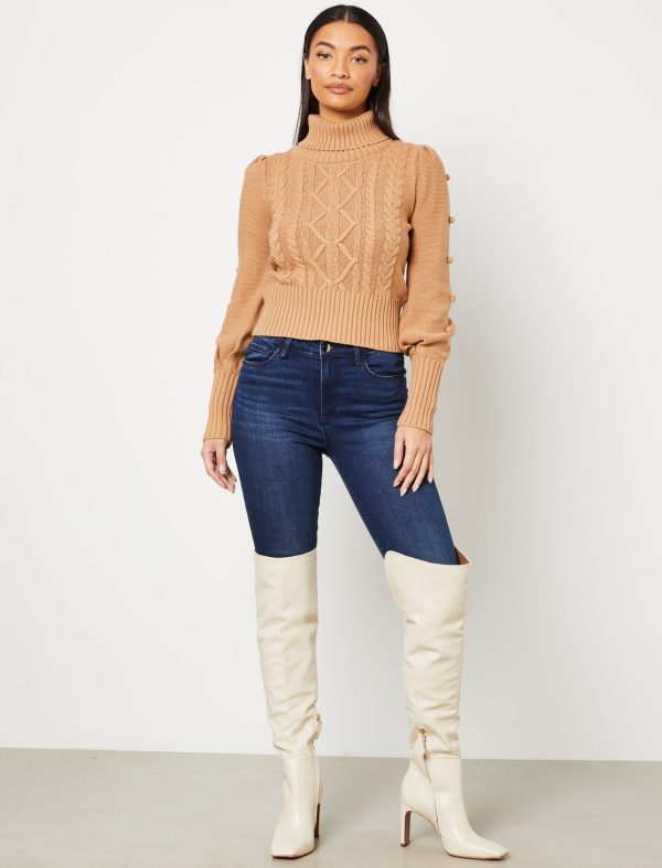 Bcbg Cable Knit Turtleneck Sweater - Image 2